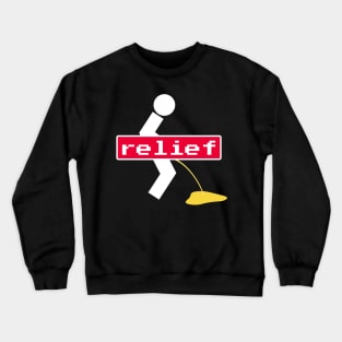 Peeing man - relief Crewneck Sweatshirt